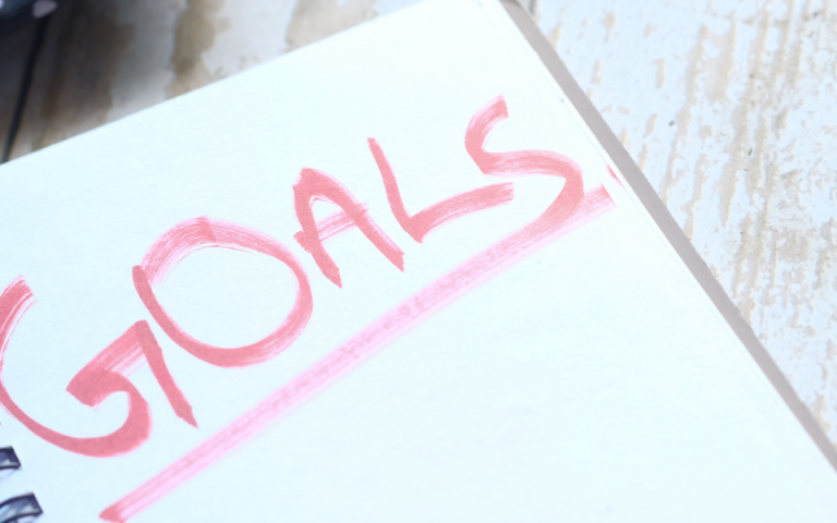 GOALS written in marker on paper