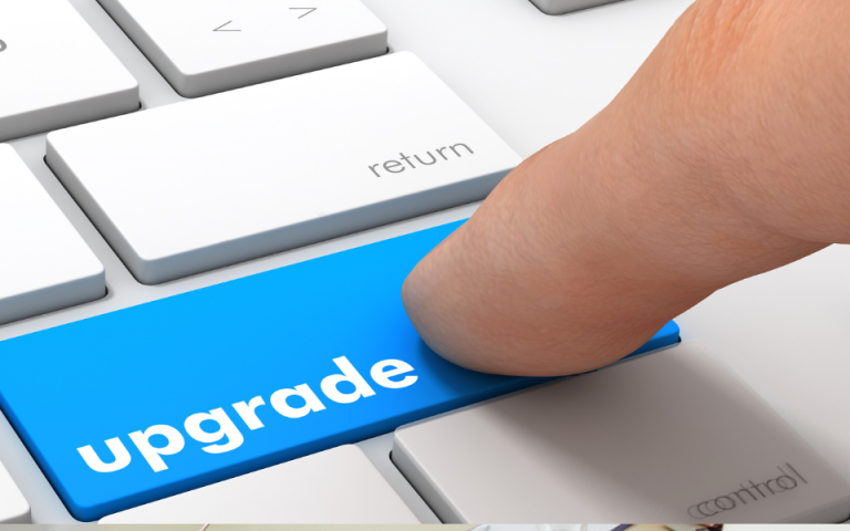 button says upgrade on keyboard