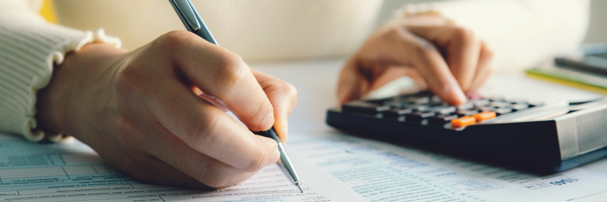 Person working on tax documents
