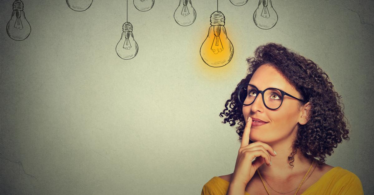 woman with idea