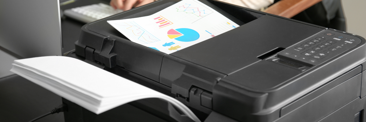 close up of printer tray