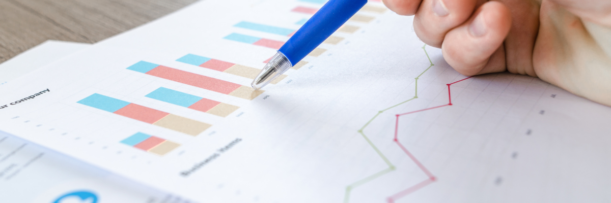 printed page of charts and graphs