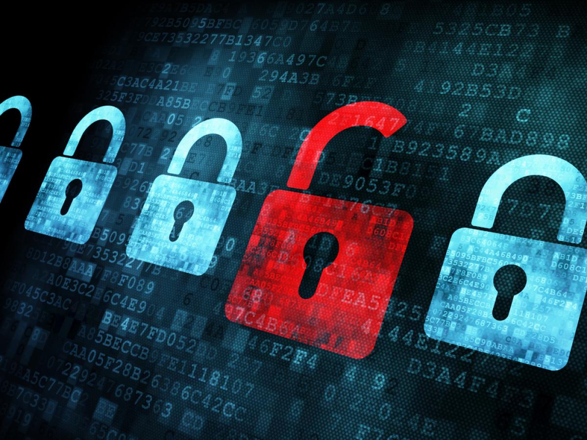 Locks on digital background